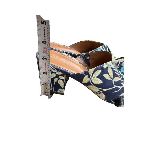 MCLAUGHLIN Blue White Floral Sandals Heels 7 - Picture 3 of 6